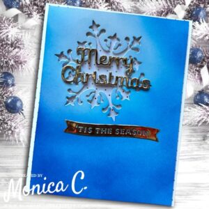 A Stunning Snowflake Aperture with an Easy Ink Blended Background