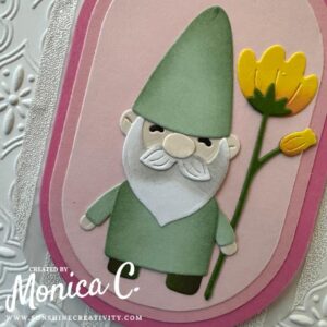 Spellbinders Garden Buddies die set feaures a cute gnome.