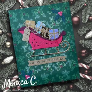 Using traditional Christmas colors with the Spellbinders Handmade Holidays collection