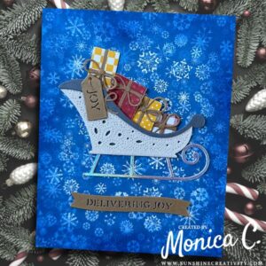 Spellbinders Handmade Holidays created in blue and shimmer