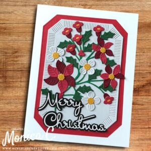 Creating a poinsettia spray with the Spellbinders Home for the Holidays Collection