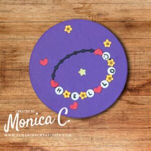 An outreach coin made using the Beads of Friendship collection