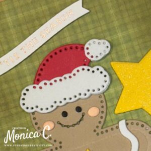 Spellbinders Felt Stitch & Create gingerbread cut from craft foam