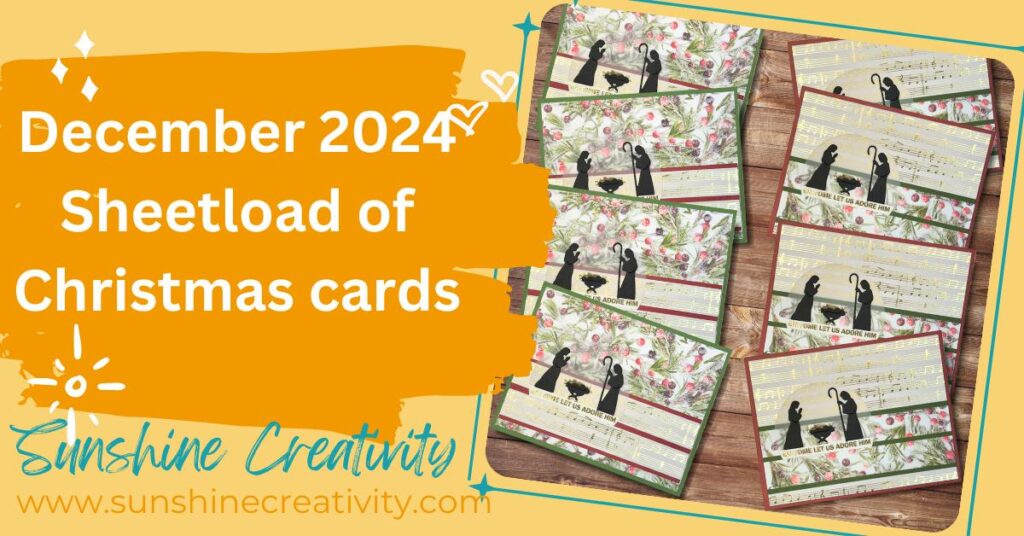 December 2024 Sheetload of Cards to create the final project for 2024