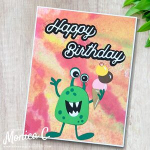 Using Monster Bash die set for a cute birthday card