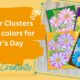 Sunflower Cluster die and stencil set used to create Mother's Day cards
