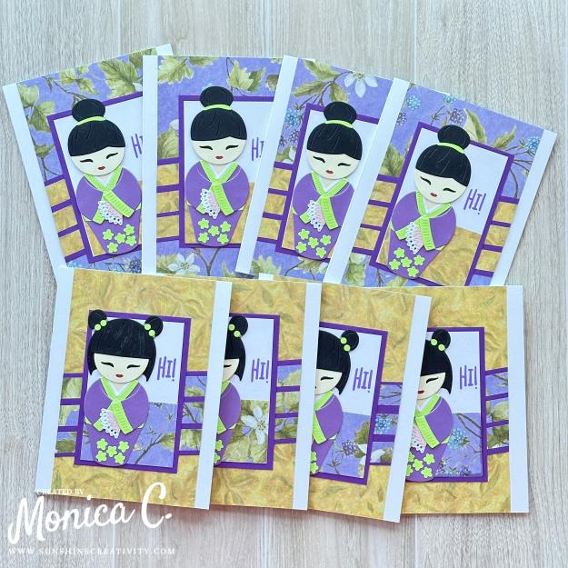May 2025 Sheetload of Cards with the Spellbinders Kokeshi Dolls