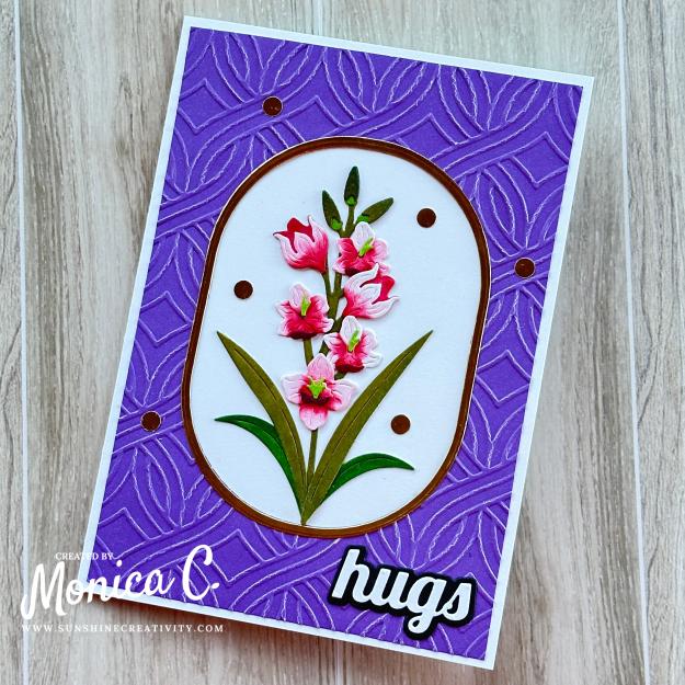 Using the Spellbinders Layered Gladiolus die set with alcohol markers