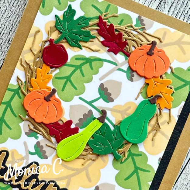 Creating with the Spellbinders September 2025 Stencil of the Month and the Autumn Greetings Wreath die set