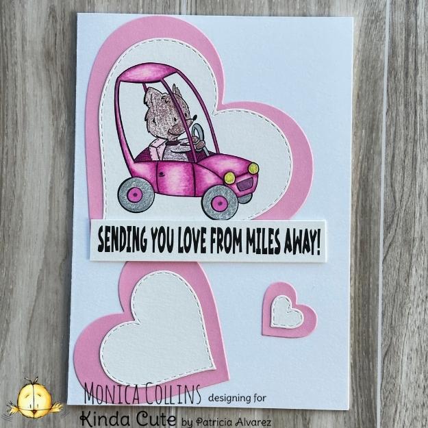 My third card for the Driving Fox Bundle from Kinda Cute