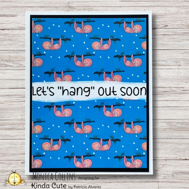 First card witjh the Kinda Cute Sloth Digital Stamp set