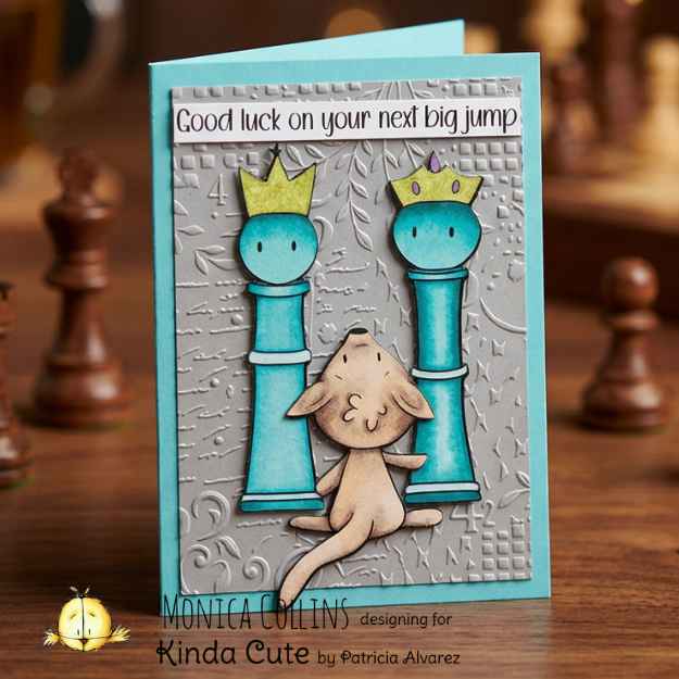 My final card using both new Kinda Cute release sets together.