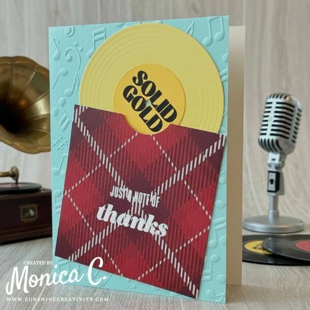 Using the Hero Arts Vintage Vinyl Collection to go for gold