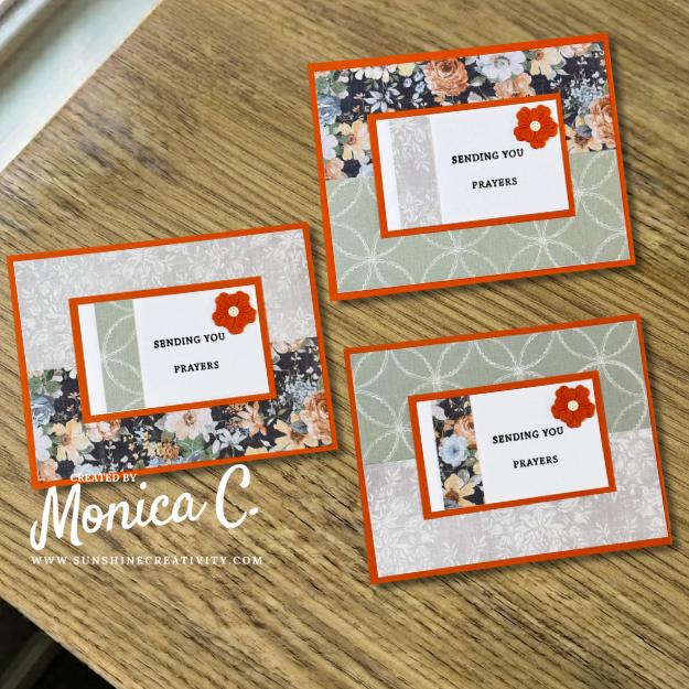My orange set of cards for the july 2026 Sheetload of Cards.