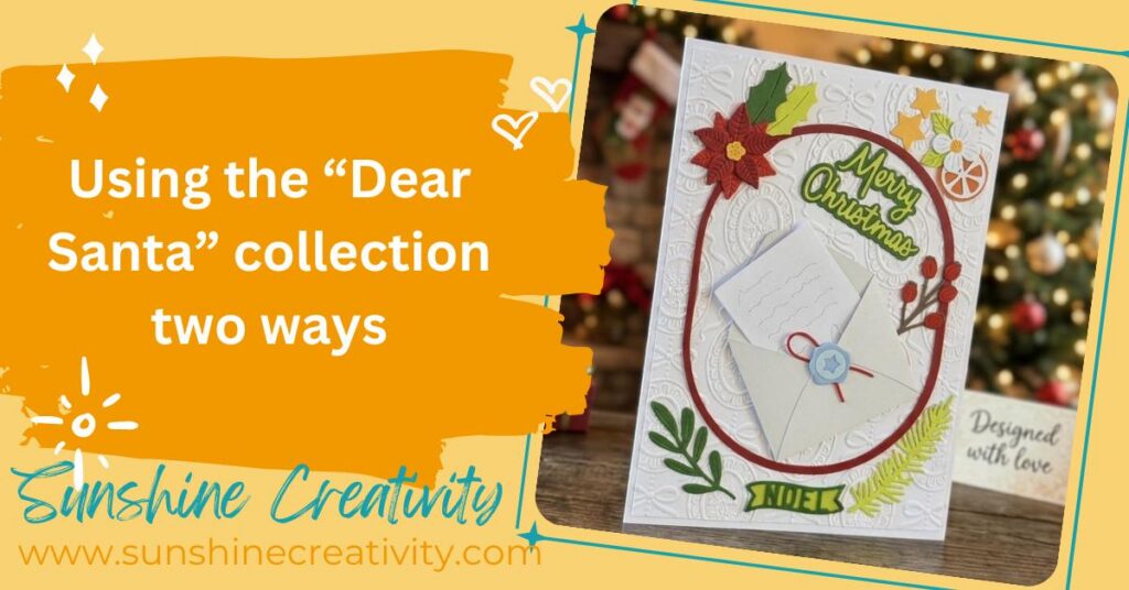 Two Christmas cards with the Dear Santa collection