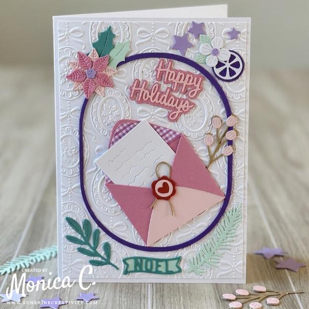The non-traditional card made with the Dear Santa collection.