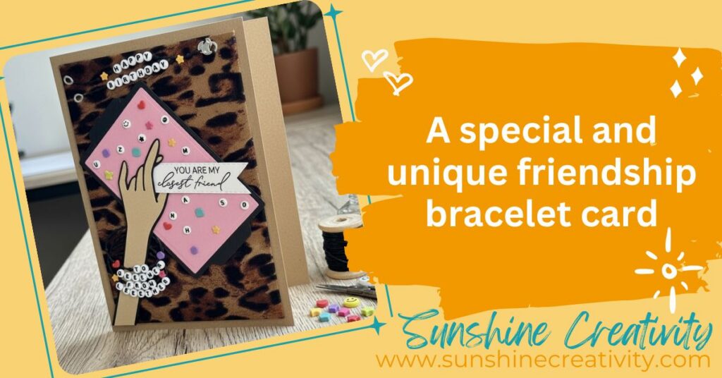 Making a card with paper friendship bracelets
