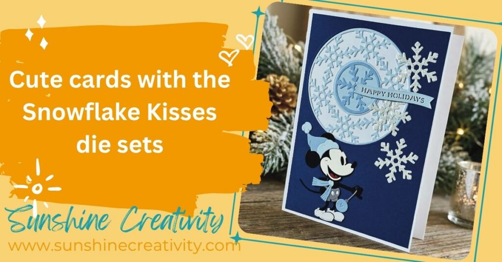 Three cards with the Lisa Horton Snowflakes collection