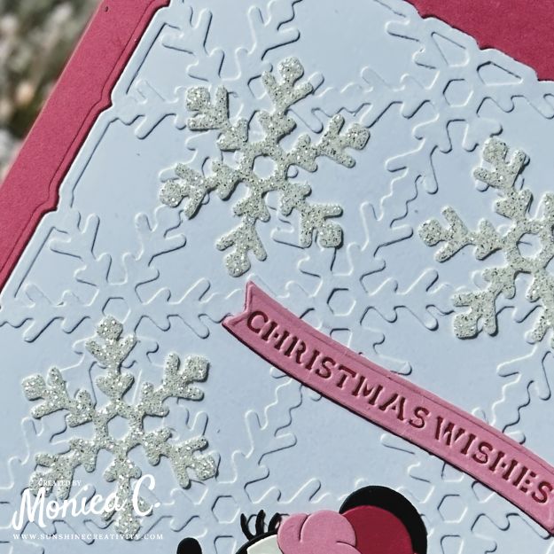 A closeup of the Lisa Horton Snowflakes Background