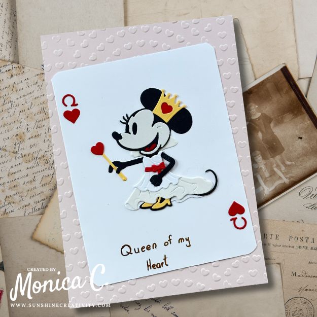 A Queen of Hearts with the Classic Mouse Costume Party die set